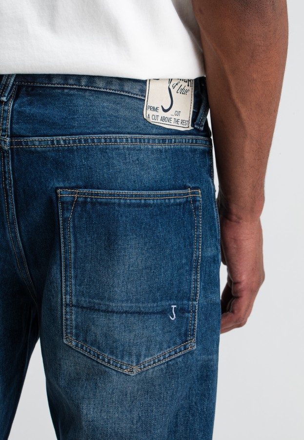 Afbeelding van Stockton Straight Shadow Denim Medium  M2521020 - Regular Straight - Butcher of Blue